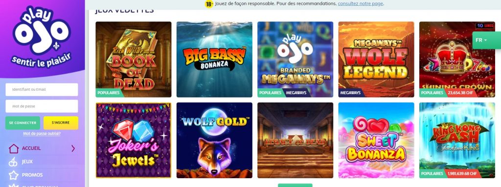 jeux de casino Playojo